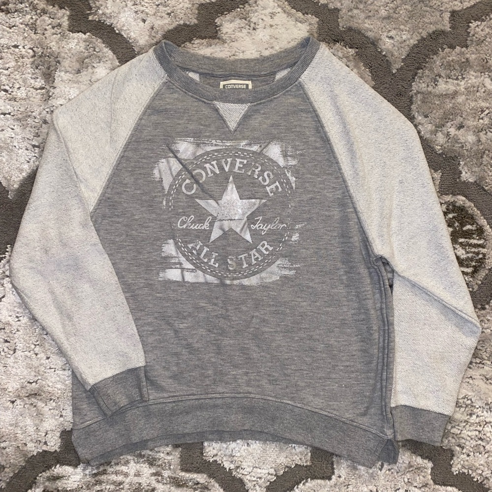 Girls Grey Converse Sweater Size Large